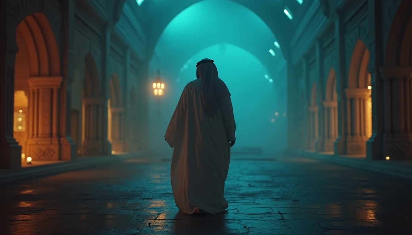 Saudi man walking in kafd