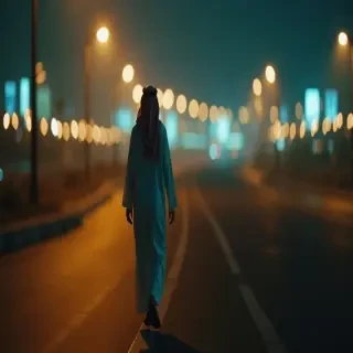 Saudi man walking in kafd
